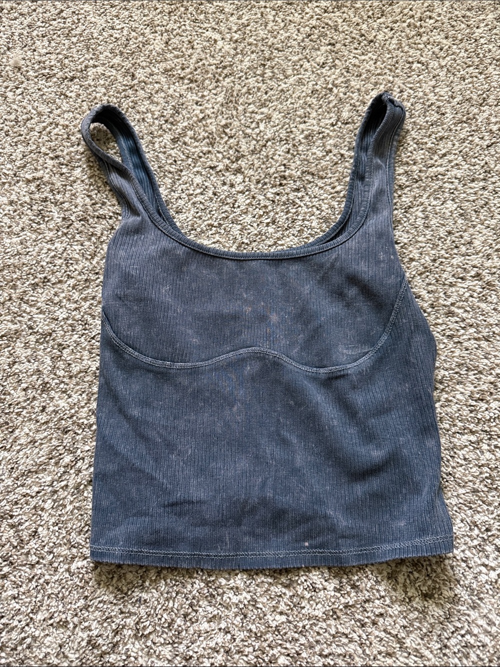 Women’s Ribbed Tank Top in Charcoal